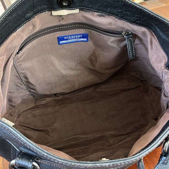 Authentic Burberry Blue Label black shoulder tote bag all leather - Picture 13 of 17